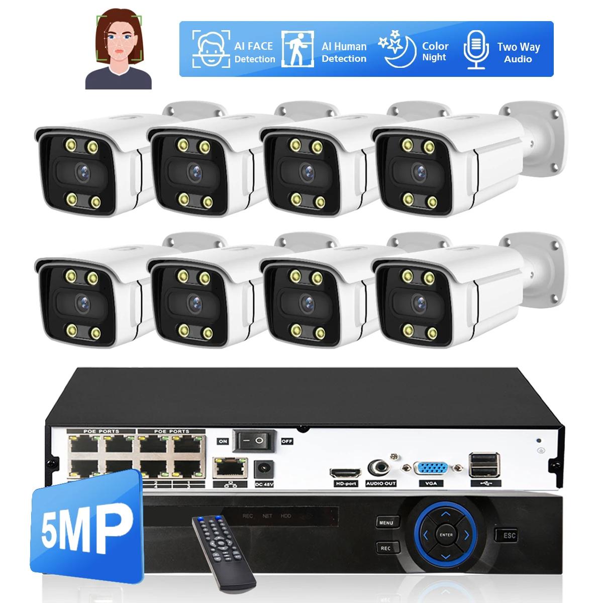 ߿  ÷ Ʈ  IP ī޶ POE   ŰƮ, H.265 CCTV ý, 5MP AI  ,  